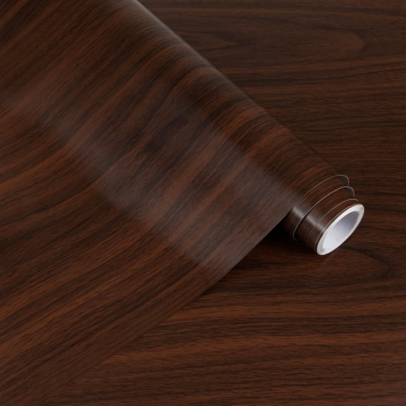 Abyssaly Red-Brown Woodgrain Peel and Stick Wallpaper Self-adhesive Removable Contact Paper Waterproof 15.7 " x  118.1" Vinyl Wallpaper for Home Decor