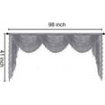 thumbnail image 7 of Xuyuan Lace & Beaded Valance with Waterfall Design - Vintage Floral Swag Sheer Curtain for Over-Sink Kitchen, Living Room, Bedroom, Bathroom, Cafe Decor, 7 of 7