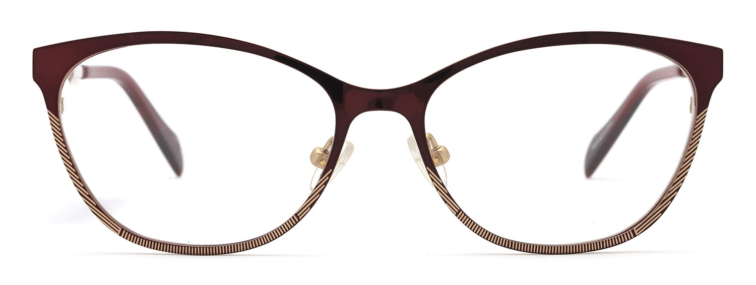 Laura Ashley Burgundy Gold Cateye