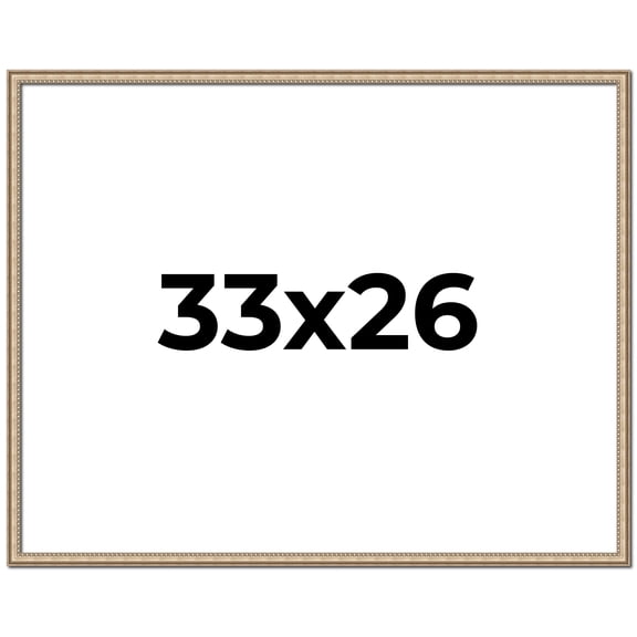 33x26 Frame Silver Real Wood Picture Frame Width 0.75 Inches | Interior Frame Depth 0.5 Inches |