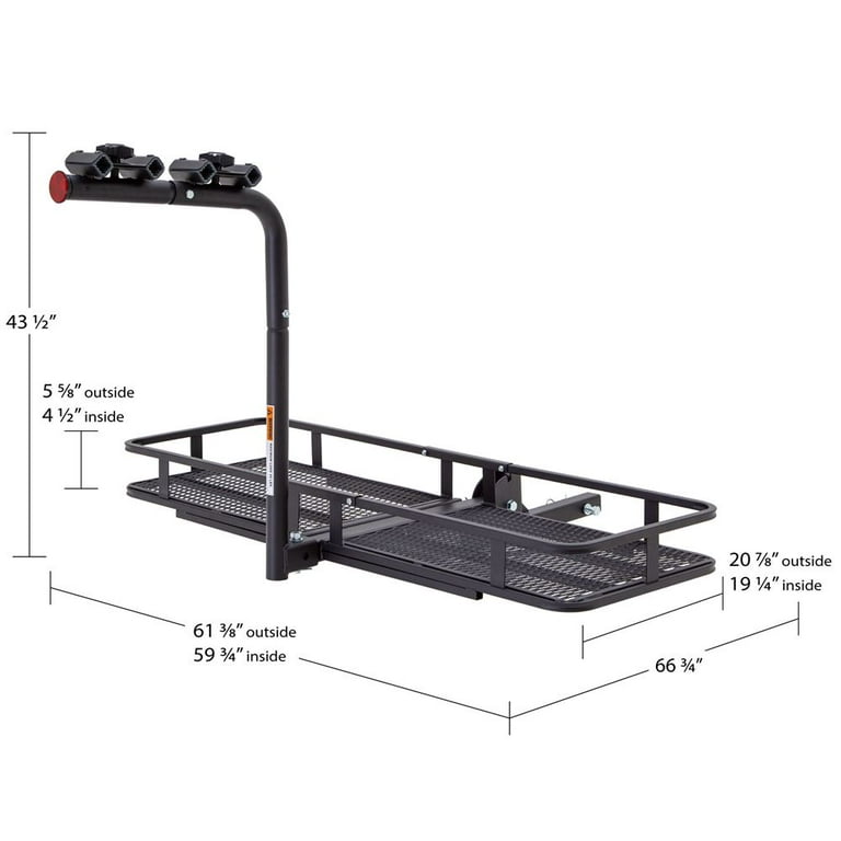 Elevate Outdoor BCCB 1169 4 Steel Basket Cargo Carrier with Bike
