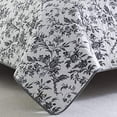 thumbnail image 5 of Laura Ashley Home Amberley Collection Quilt Set 100% Cotton, Breathable & Lightweight, Reversible Bedding, Pre-Washed for Added Softness, King, Black/White, 5 of 10