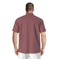 thumbnail image 6 of Cafe Luna Men's and Big Men's Printed Geo Panels Short Sleeve Chambray Woven Shirt, Size S-4XL, 6 of 7