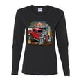 thumbnail image 2 of Wild Bobby, Vintage Hot Rod Old Garage Cars and Trucks Womens Graphic Long Sleeve T-Shirt, Black, Small, 2 of 3