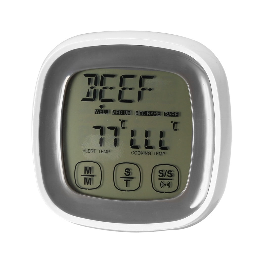 Black Round Shape Digital Temperature Humidity Meters Gauge Indoor
