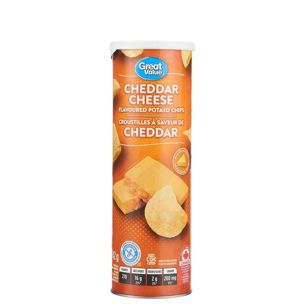 Great Value Cheddar Cheese Flavoured Potato Chips Walmart.ca