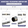thumbnail image 6 of Jolicasa 1" Diameter Curtain Rod for Windows 66" to 120",Adjustable Modern Curtain Rods with Brackets,Easy to Install,Gunmetal Grey, 6 of 9