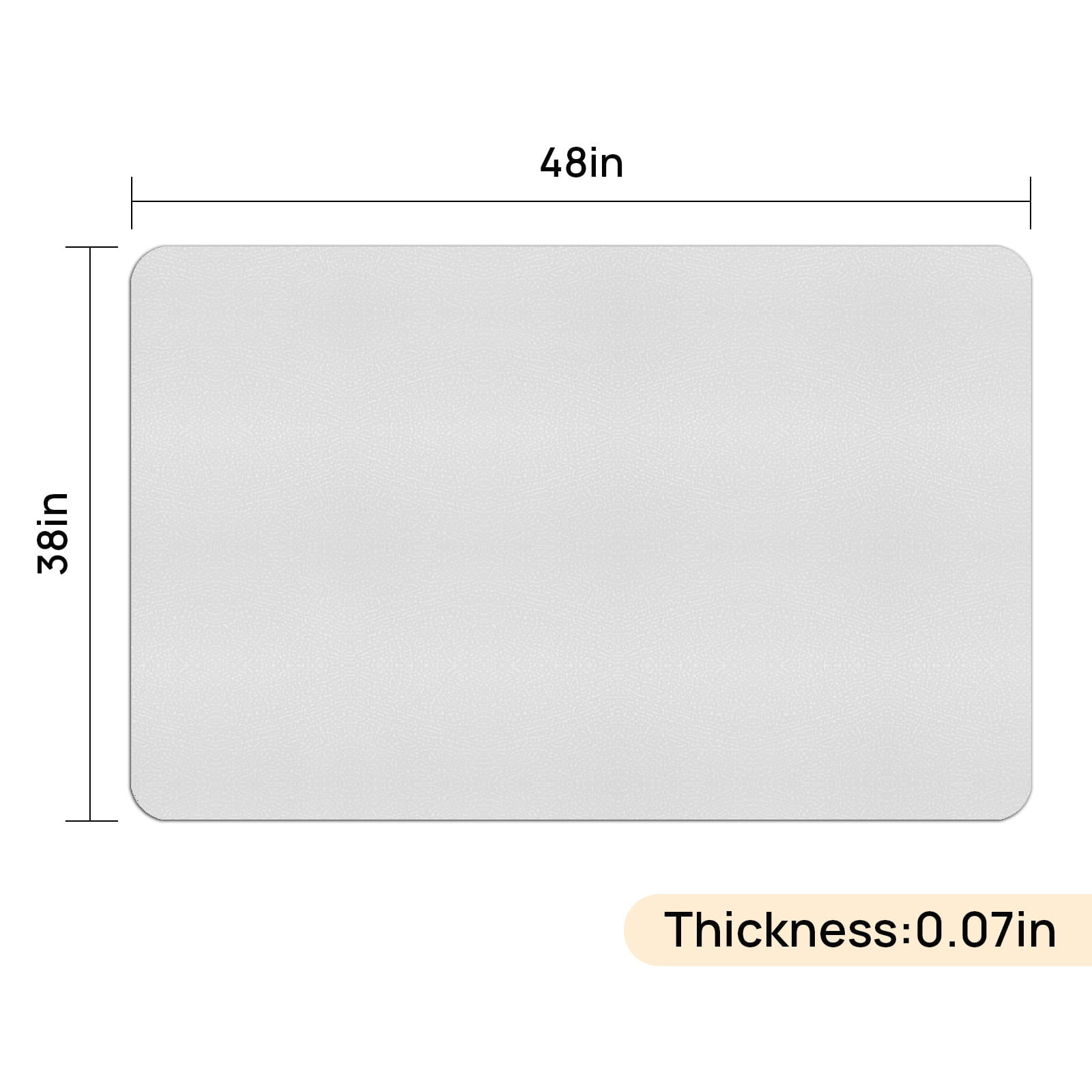 2pcs PVC Chair Mat for Hardwood Floors 36"x 48" Office Chair Mats ,Floor Protector Mat for Desk Chair,Easy to Clean