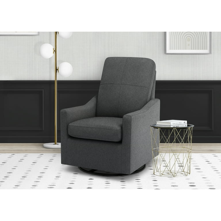 Delta Children NEW Kenwood Nursery Glider Swivel Rocker Chair Charcoal Walmart