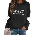 thumbnail image 3 of Valentines Day Long Sleeve Shirts for Women Cute Love Heart Print Graphic Crewneck Pullover Tops Holiday Outfits Sweatshirts, 3 of 9