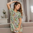 thumbnail image 3 of Daiia dogs collage Print Women's Nightshirt Soft Nightgowns for Women Short Sleeve dress Short-sleeved Sleepwear, 3 of 6