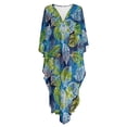 thumbnail image 6 of XYZCANDO Tropical Leaves Kaftan Dresses for Women Plus Size Bathing Suit Cover up Caftan Maxi Beach Dresses Flowy Swim Cover Up Plus Size Beachwear Vacation Outfits Resort Wear, 6 of 7