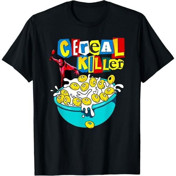 Halloween Funny Morning Breakfast Cereal Killer Horror Movie T-Shirt