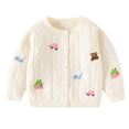 thumbnail image 1 of Tranfacy Sweaters for Kids,Girls Cardigan Sweaters,Bow Solid Kids Color Knitted Sweater Cardigan, 1 of 4