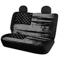 thumbnail image 5 of Binienty Gray USA Flag Automobile Seat Cover Sets 4Pcs Front Seat Protector Carseat Rear Split Bench Cover Universal Vehicle Seat Protector for Auto Truck Van SUV, 5 of 6