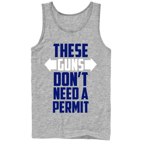 Men's CHIN UP These Guns Tank Top Athletic Heather X Large