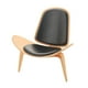 thumbnail image 2 of Silla de Concha de Madera Baoblaze 1/6 Sillas de cáscara de simulación, 2 of 8