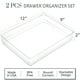 thumbnail image 2 of Set organizador de cajones StorI SimpleSort de plástico transparente de 2 piezas, 2 of 8
