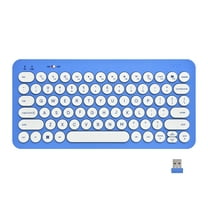 onn Mini Compact Wireless Office Keyboard USB Receiver, 78 Keys, Ultramarine