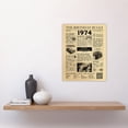 thumbnail image 4 of Back in 1974 50th Birthday Decoration For Men Women 50 Year Anniversary Idea Vintage Newspaper Aesthetic For Him Her Born in 1974 Unframed Wall Art Print Poster Decor, 4 of 5