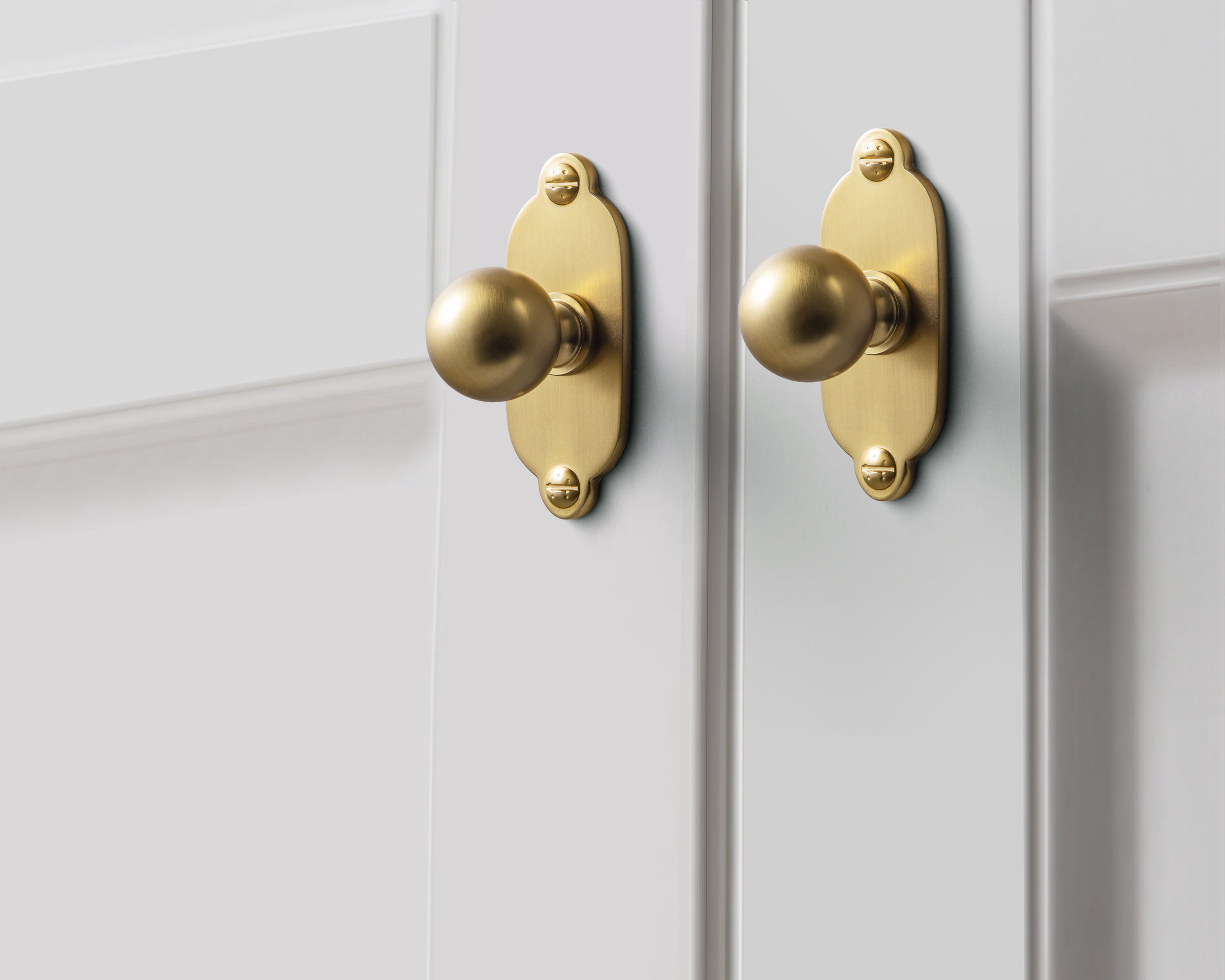 Goo-Ki 12 Pack Brushed Gold Cabinet Knobs with Backplate for Drawer Cupboard, 0.94" Dia Drawer Knob Handle Zinc Alloy Hardware