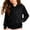 Black, variant on Girls Sequins Soft Jackets Long Sleeve Cute Sparkle Zip up Coats Teen Kids School Performance Ribbed Cuffs Jackets Tops