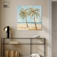 thumbnail image 3 of Painting Palm Trees Tropical Bathroom Canvas Wall Art by Art Remedy, Gallery Wrapped, 30"x30", 3 of 7