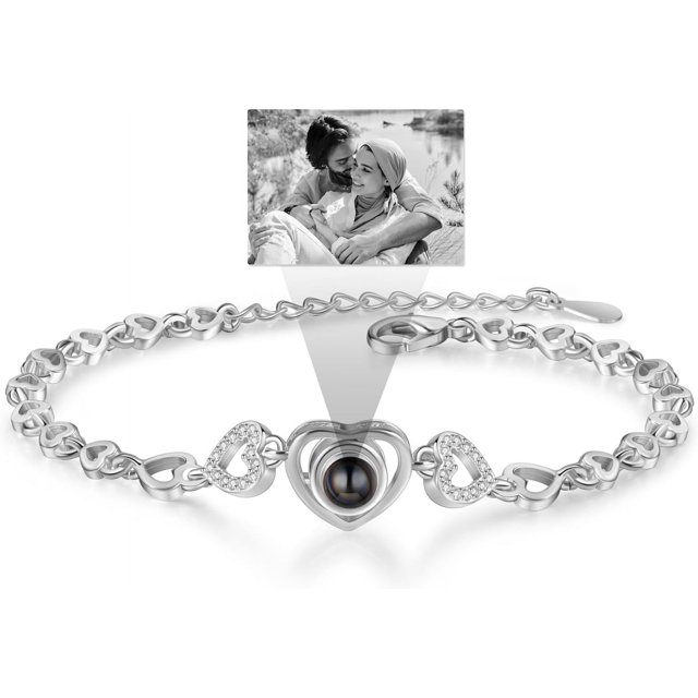 Pulseras personalizadas con imagen en el interior, pulseras de proyección personalizadas con fotos, pulsera con imagen, regalos fotográficos personalizados, regalos conmemorativos para mujeres, mamá,