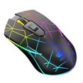 thumbnail image 2 of x9 2.4G Ratón inalámbrico para juegos Mute óptico para PC Portátil Recargable Ajuste de Alto rendimiento 2400DPI Ergonómico Profesional - Cuadrícula Negro Sunnimix ratón inalámbrico para juegos, 2 of 8