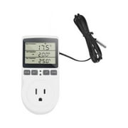 Jahy2Tech Digital Thermostat Socket Plug Temperature Controller Socket, 5A C/F Display