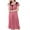 Rose Gold, variant on Ashirexll Nightgowns for Women, Women's Sleepwear, Summer Crew Neck Short Sleeve Lightweight Comfortable Solid Color House Dress Red XL