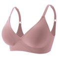thumbnail image 5 of Sngxgn Women's Smoothing with Seamless Stretch Wireless Lightly Comfort Bra(Pink,L), 5 of 5