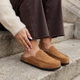 thumbnail image 5 of Cushionaire Fondu Genuine Leather Clogs for Women, Comfortable Slip On Womens Mules with Penny Strap Accent and Memory Foam Footbed, 5 of 21