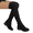 Black, variant on Womens Over-the-Knee Stretch Sock Boots with Flat Heel, Skinny Thigh High Knit Booties with Cozy Cotton Fabric, Casual Warm Knee-High Footwear for Winter Comfort