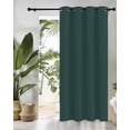 thumbnail image 3 of Solid Color Thermal Insulated Blackout Curtains for Bedroom 24 Length Deep Green Room Darkening Curtain 1 Panel Grommet Window Curtain Drape for Living Room Nursery Room, 3 of 7