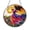 Acrylic 3.5 Inch, variant on Sunset Field Girl Dancing Suncatcher, Stained Glass Style Spring Window Art