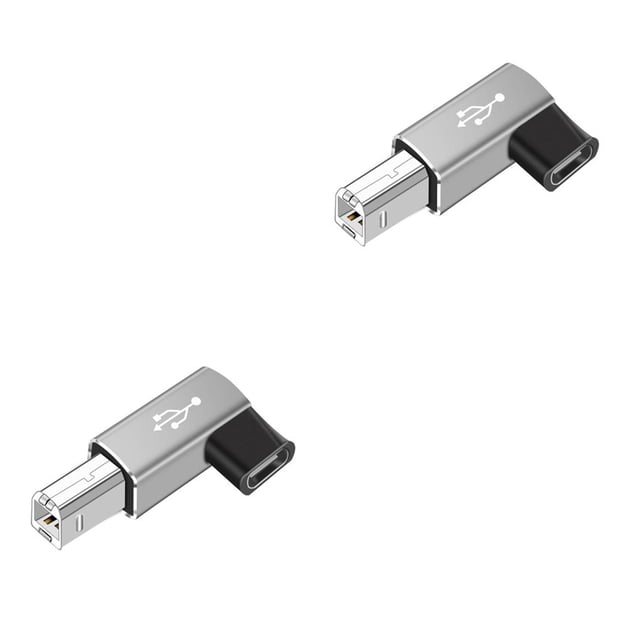 Naiovety adaptador USB tipo c pequeña a conectar rápido portátil teléfono móvil convertidor de computadora adaptadores de conexión Cabeza en codo/Gris 2piezas Naiovety CBP383046