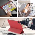 thumbnail image 6 of JETech Case for iPad Pro 11-Inch 2022/2021/2020/2018 Model (4th/3rd/2nd/1st Generation), Protective Hard Back Shell Soft-Touch Tablet Stand Cover, Auto Wake/Sleep (Red), 6 of 7