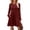 Date Red, variant on WIHOLL Long Sleeve Dresses for Women Fall Midi Dresses Elegant Casual Crew Neck Empire Waist Tunic Dress with Pockets