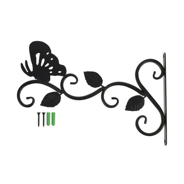 Cesta de metal para colgar flores maceta cesta de soporte montada en la pared herramientas (A) JShteea Libre de BPA