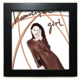 thumbnail image 1 of Belle Fille Figure Art Design Illustration Noir Carré Cadre Photo Mur Table, 1 of 3