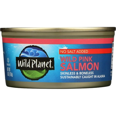 , Wild Pink Salmon, No Salt Added, 6 Ounce Wild Planet - 1