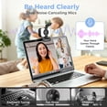 thumbnail image 5 of 2K Webcam with Adjustable Ring Light & Fast PDAF Autofocus, USB Computer Camera with Noise-Canceling Microphones and Privacy Cover for Video Calls, Meetings, Online Classes & Streaming, 5 of 11