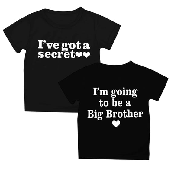 Byoo Summer Cute Tee Shirt for Toddler Boys Big Brother Announcement Casual Short Sleeve Tops