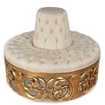 thumbnail image 2 of Gold Rococo Circular Cream Settee, 2 of 4