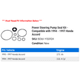 thumbnail image 2 of Power Steering Pump Seal Kit - Compatible with 1994 - 1997 Honda Accord 1995 1996, 2 of 2