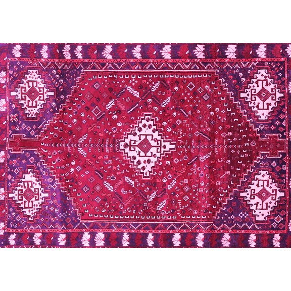 Ahgly Company Indoor Rectangle Persian Pink Traditional Area Rugs, 5' x 7'