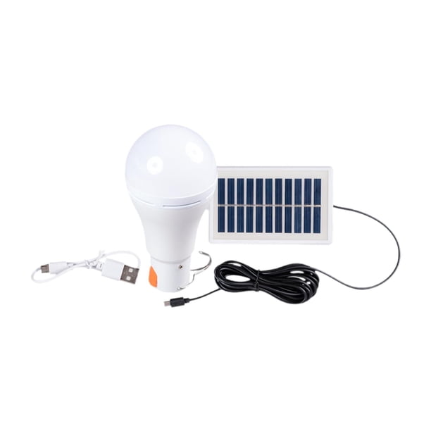 Bombilla solar portátil de 7 W, 3 modos, luz de emergencia ajustable, lámpara de camping para senderismo, casa, pesca, campamento, tienda de campaña,