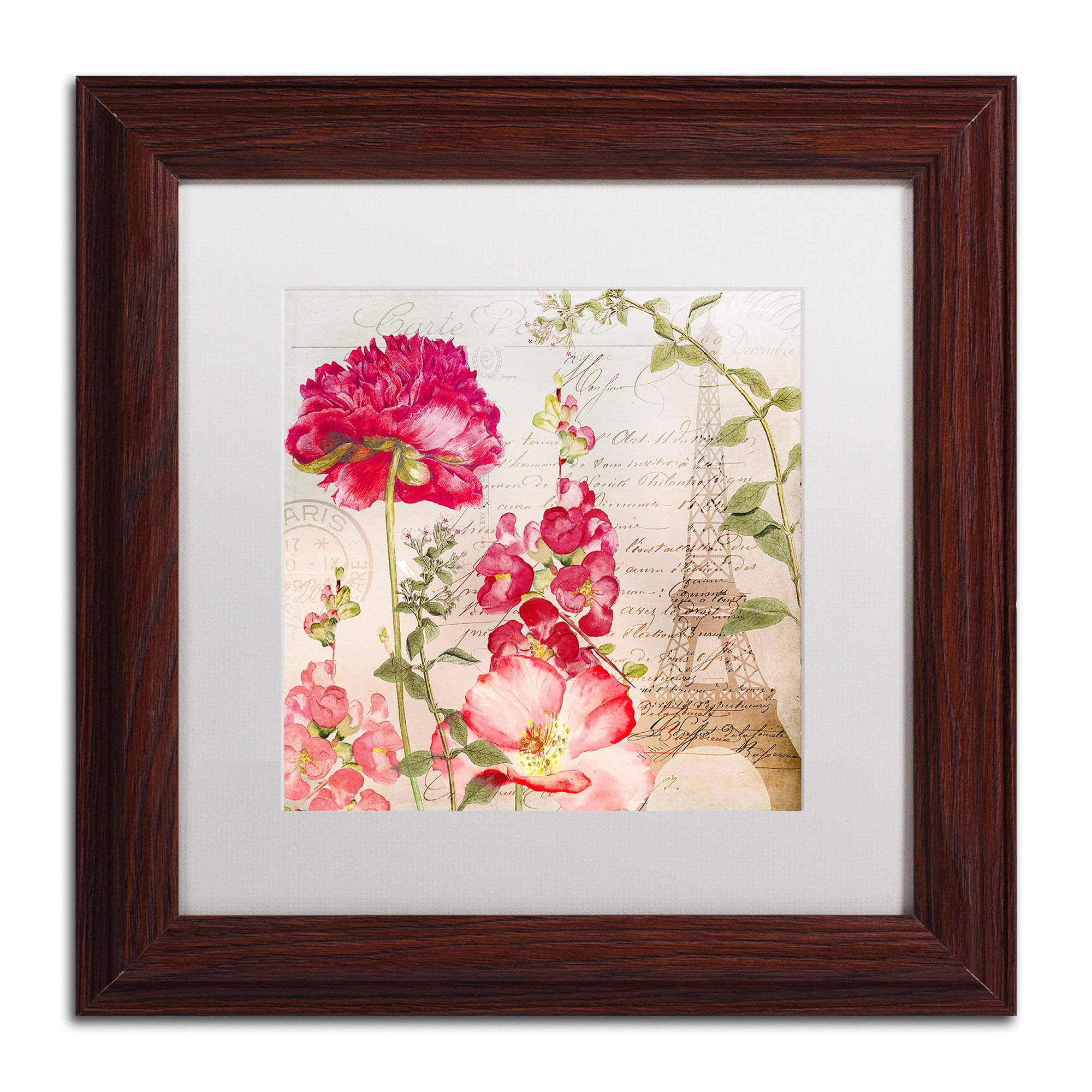 Trademark Fine Art "Always Paris II" Canvas Art by Color Bakery, White Matte, Wood Frame