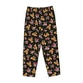 thumbnail image 4 of Goofa Rose Flower Bear Printed Soft Pajama Pants for Women, Wide Leg Comfy Casual Lounge Yoga Pants-, 4 of 9